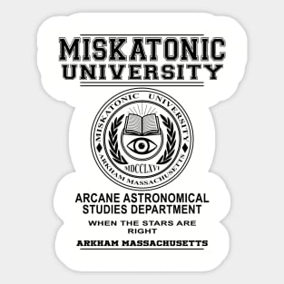 Miskatonic University  Astronomical department Sticker